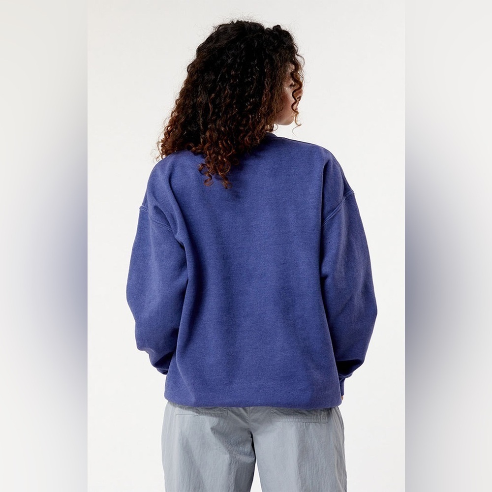 Women’s Golden Hour Blue Rhode Island Crewneck Fleece Sweatshirt - Picture 4 of 4